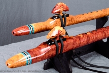 Red Mallee Burl Native American Flute, , , #K20L (0)